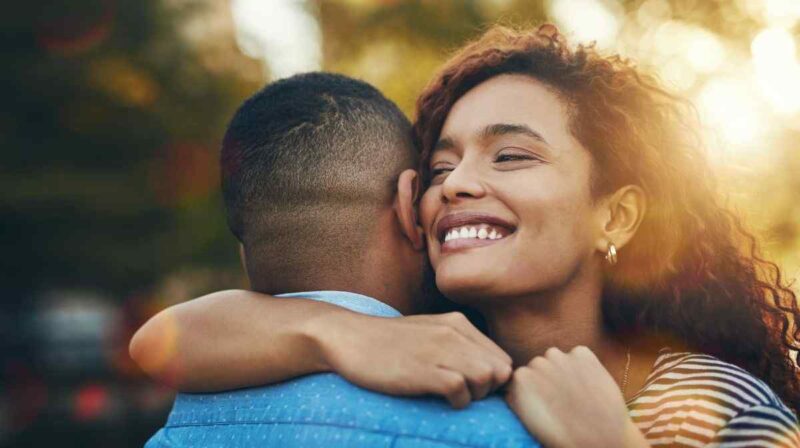 woman happy embrace husband 1028767112